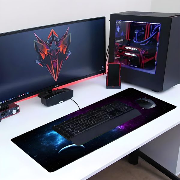 Spēļu galda paklājiņš spēlētājiem XXL 80 x 40 cm - galaktika