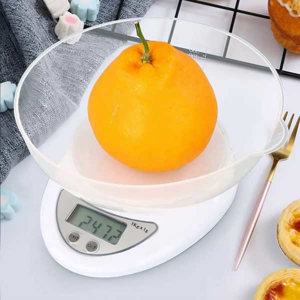 Elektroniskie virtuves svari ar bļodu 5000g / 1g