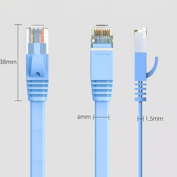 Tīkla kabelis interneta kabelis RJ45 CAT7 1 m zils