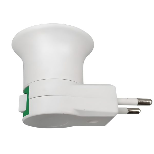 E27 spuldzes adapteris 230 V kontaktligzdai ar slēdzi