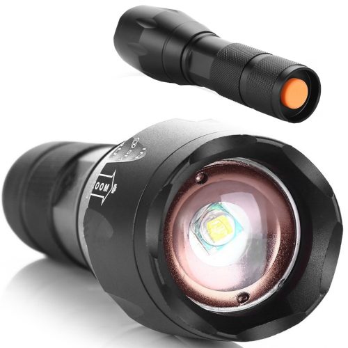 Uzlādējams taktiskais metāla lukturītis ar 5 ZOOM režīmiem
