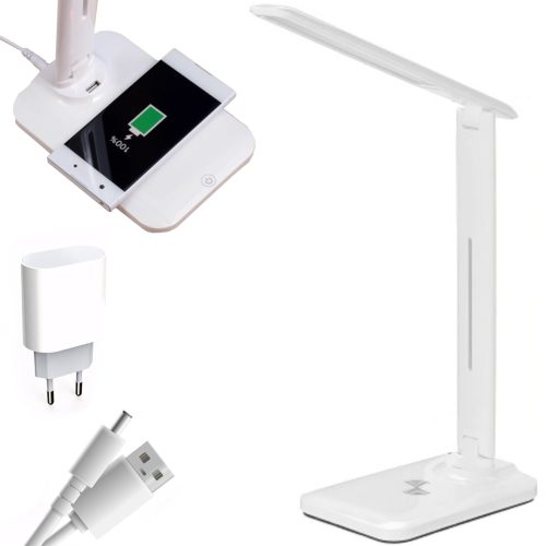 Skolas galda lampa ar induktīvo lādētāju, 3 krāsas, 5 režīmi, 10 W