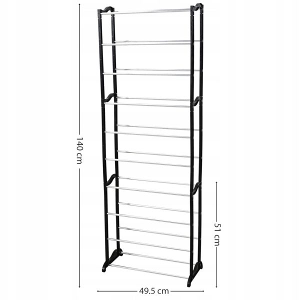 Plaukts, apavu plaukts, 10 līmeņi, 51 cm