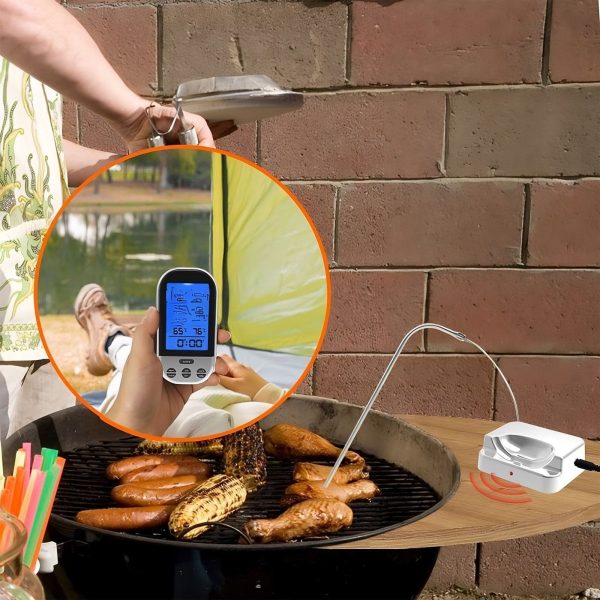 Bezvadu termometrs ar zondi grilam un kūpinātavai -20 - 250 C