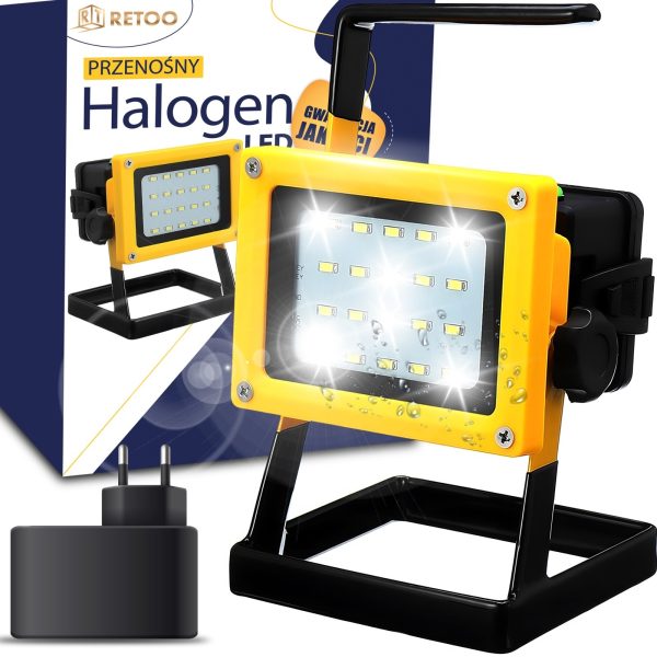 Halogēna uzlādējama LED darbnīcas prožektors 30 W