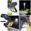 Āra saules lampa ar kustības sensoru 108 LED 2200 W