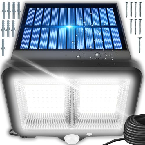 Āra saules lampa ar krēslas kustības sensoru 98 LED