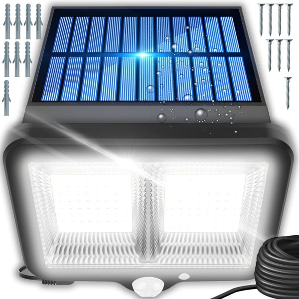 Āra saules lampa ar krēslas kustības sensoru 98 LED