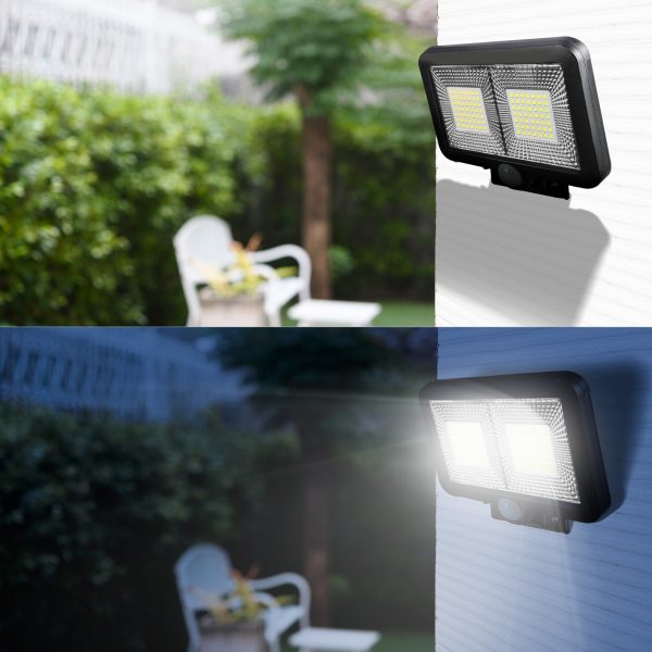 Āra saules lampa ar krēslas kustības sensoru 98 LED