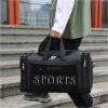 Sporta ceļojumu plecu soma ar 3 kabatām - melna