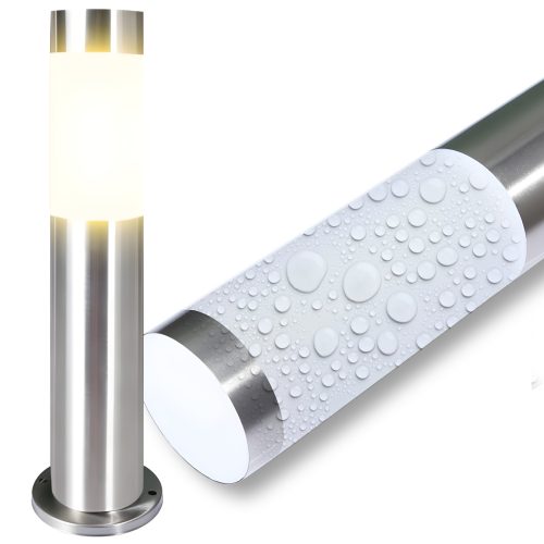 Āra dārza lampa, apaļš stabs, E27 IP44, 45 cm