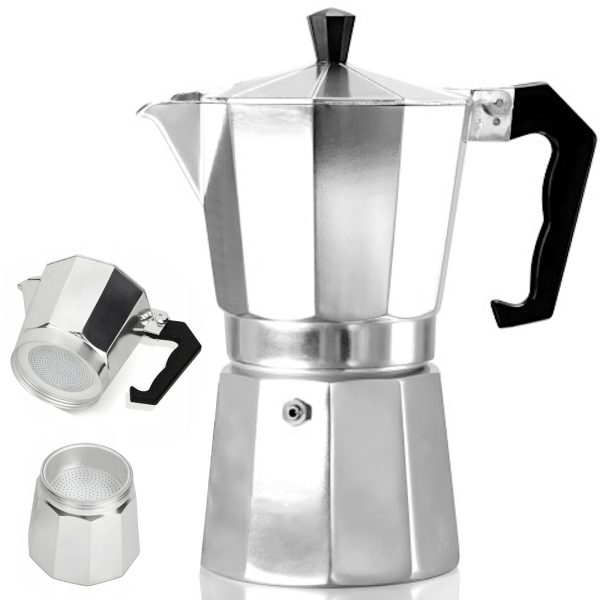 Kafijas automāts, alumīnija kafijas automāts, GĀZES KERAMIKA, 600 ml
