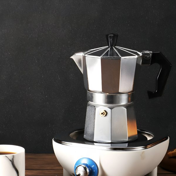 Kafijas automāts, alumīnija kafijas automāts, GĀZES KERAMIKA, 600 ml
