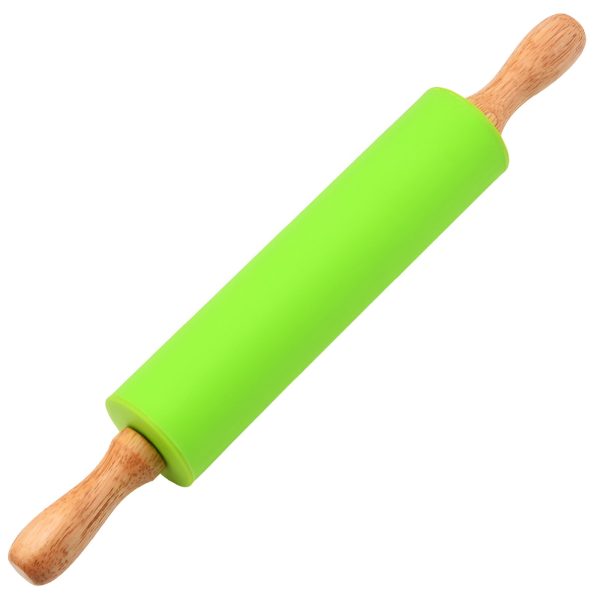 Silikona virtuves mīklas rullis 38 cm - zaļš