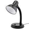 Regulējama skolas galda lampa E27 220 V - melna