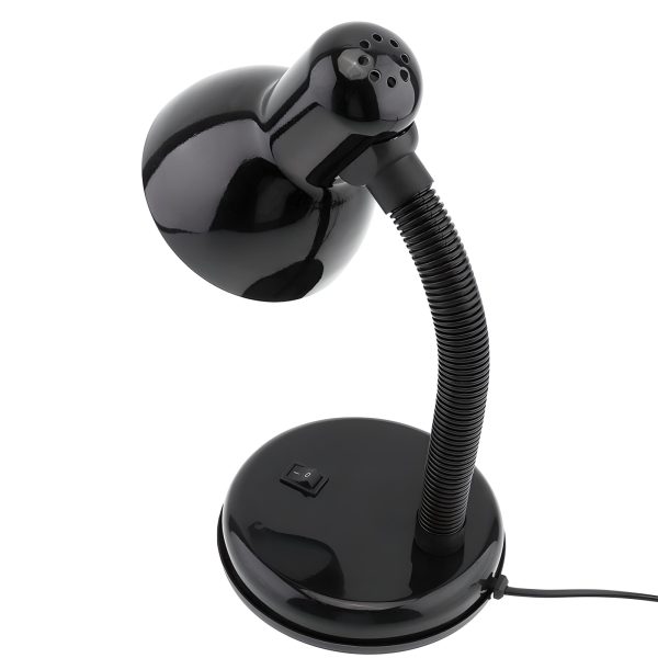 Regulējama skolas galda lampa E27 220 V - melna