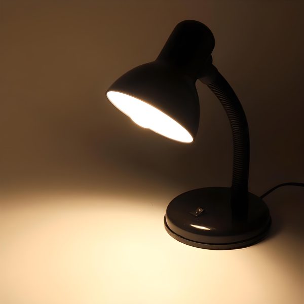 Regulējama skolas galda lampa E27 220 V - melna