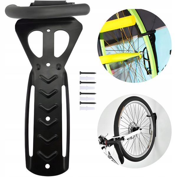 1029942-4-uchwyt-wieszak-rowerowy-scienny-na-kola-24-29-retoo-hurtownia-dropshipping.jpg Pie sienas stiprināms velosipēdu turētājs 24–29 collu riteņiem līdz 30 kg