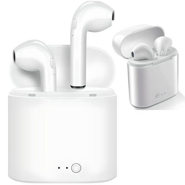 BT i7s bezvadu austiņas ar barošanas bloka funkciju - baltas