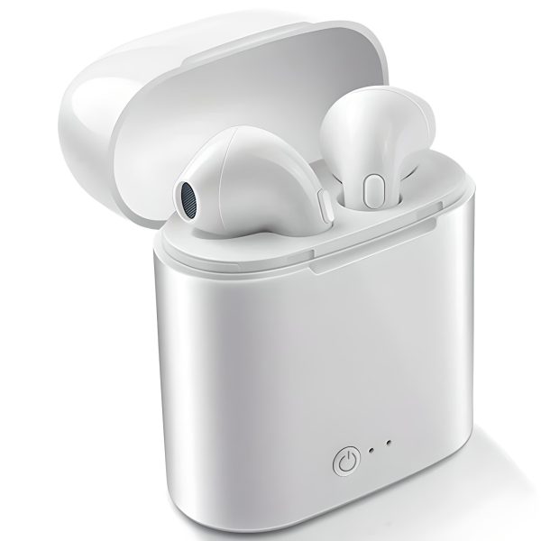 BT i7s bezvadu austiņas ar barošanas bloka funkciju - baltas