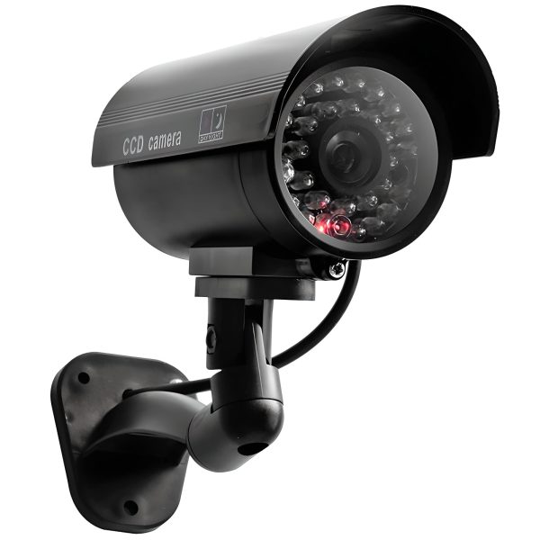 Novērošanas kameras imitācija ar mirgojošu saules gaismas diodi