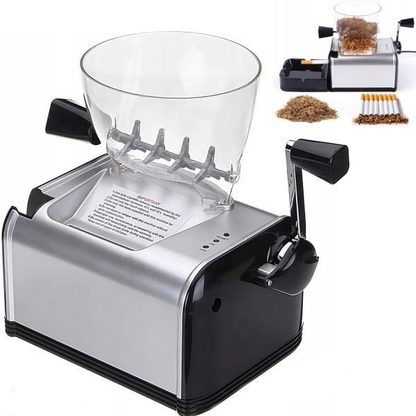 Elektriskā cigarešu mašīna, virzuļveida tabakas pildīšanas mašīna, 230 V