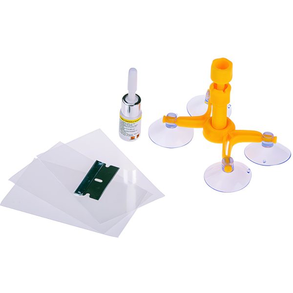 Automašīnas logu plaisu un šķembu remonta komplekts