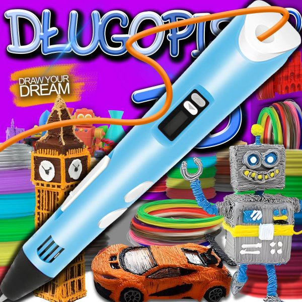 3D pildspalvu radošais komplekts bērniem + PLA uzpildes