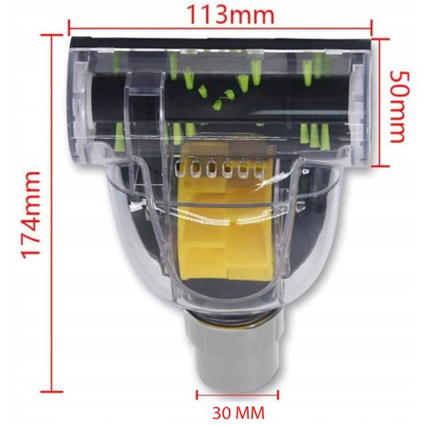Mini turbo birste universālam putekļsūcēja uzgalim