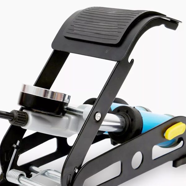 Divvirzuļa kājas sūknis automašīnai un velosipēdam ar 10 BAR spiediena mērītāju