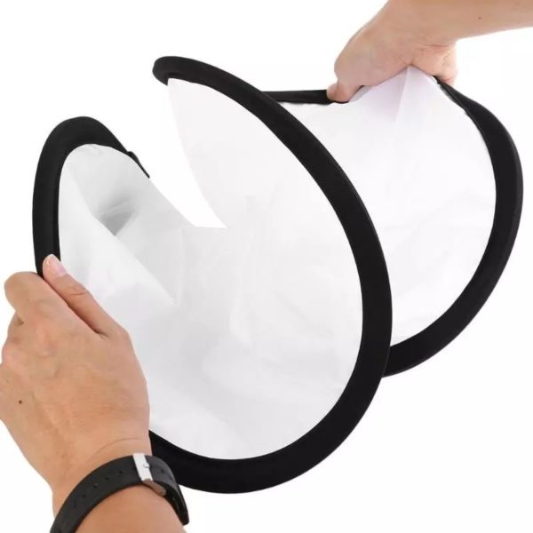 Apaļš 5-vienā fotoatstarotājs, zelta, sudraba, baltā krāsā, salokāms, diametrs 60 cm