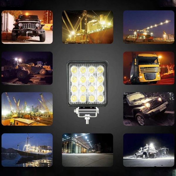 Halogēna darbnīcas darba lampa 16 LED 48 W