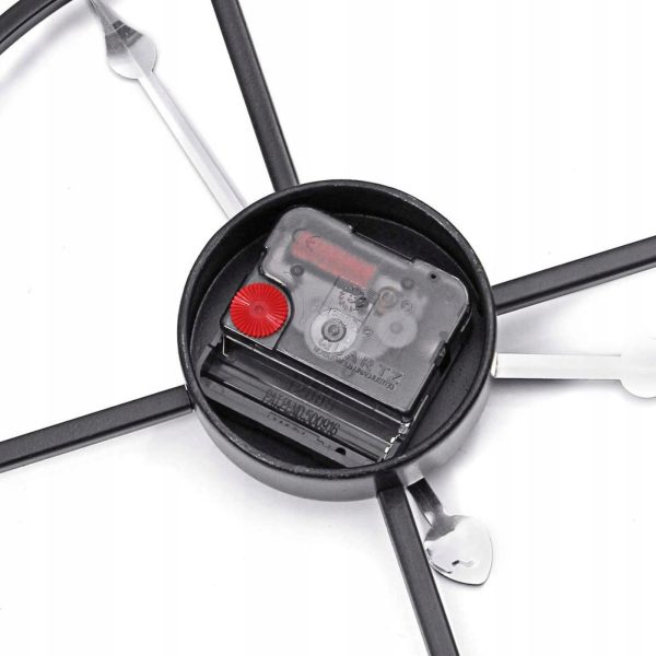 Retro sienas pulkstenis ar romiešu cipariem LOFT, diametrs 50 cm - melns