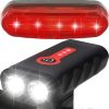 Uzlādējams velosipēda lukturis priekšējais/aizmugurējais 4 režīmi 4400 mAh - 2 gab.