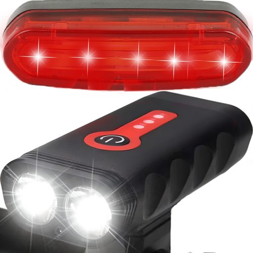 1029987-1-lampka-rowerowa-akumulatorowa-przod-tyl-4-tryby-44-retoo-hurtownia-dropshipping.jpg Uzlādējams velosipēda lukturis priekšējais/aizmugurējais 4 režīmi 4400 mAh - 2 gab.