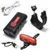 Uzlādējams velosipēda lukturis priekšējais/aizmugurējais 4 režīmi 4400 mAh - 2 gab.