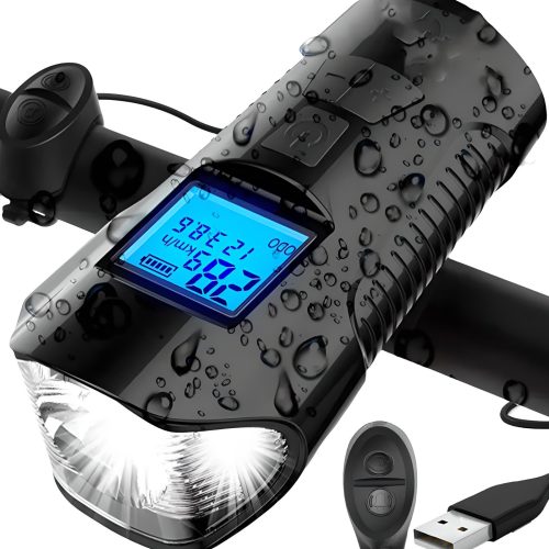 1029988-1-lampka-rowerowa-akumulatorowa-5w1-z-licznikiem-dzw-retoo-hurtownia-dropshipping.jpg 5-vienā uzlādējams velosipēda lukturis ar skaitītāju un zvaniņu 1500 mAh
