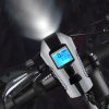 5-vienā uzlādējams velosipēda lukturis ar skaitītāju un zvaniņu 1500 mAh