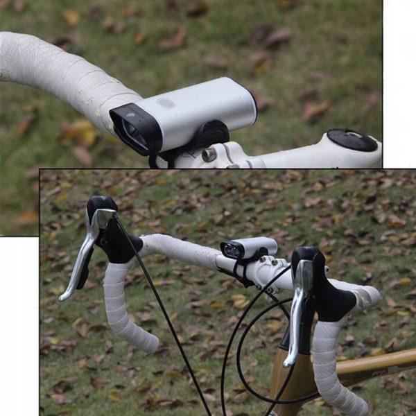 Uzlādējams velosipēda lukturis priekšējais/aizmugurējais 3 režīmi 1800 mAh - 2 gab.