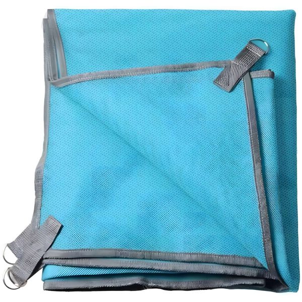 Pludmales paklājiņš bez smiltīm, 200 x 200 cm - zils