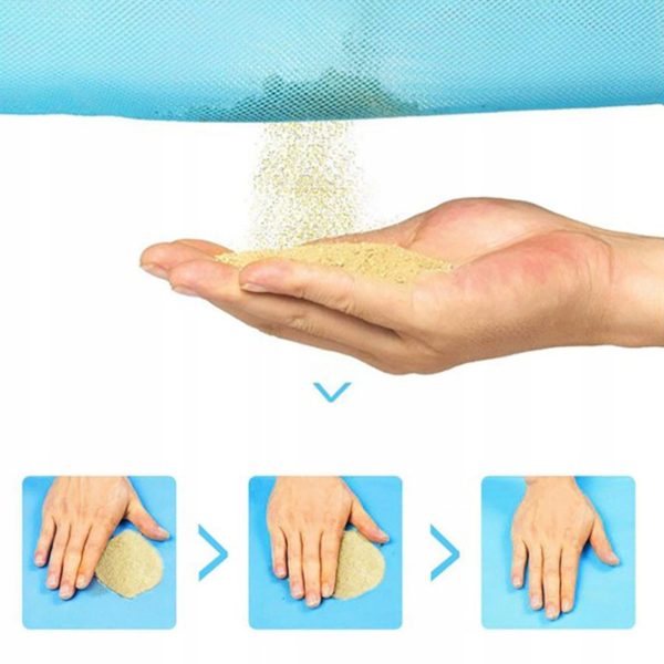 Pludmales paklājiņš bez smiltīm, 200 x 200 cm - zils