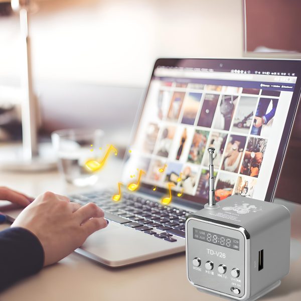 Bezvadu radio skaļrunis Bluetooth FM AUX LCD