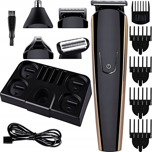 1029998-1-maszynka-do-strzyzenia-wlosow-brody-trymer-9-nasad-retoo-hurtownia-dropshipping.jpg Matu griezējs, bārdas trimmeris, 9 uzgaļi