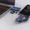 5 vienā SD TF karšu lasītājs USB-A USB-C microUSB