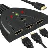 Slēdža sadalītājs 3 x HDMI Full HD 4K 55 cm