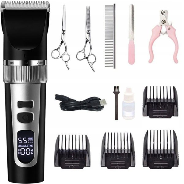 Bezvadu suņu un dzīvnieku griezējs LCD 9W 4 uzgaļi