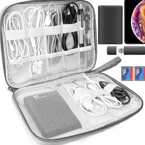 1030024-3-organizer-podrozny-etui-na-kable-przewody-ladowark-retoo-hurtownia-dropshipping.jpg Ceļojumu organizatora maciņš kabeļiem un lādētāja vadiem, 8 nodalījumi