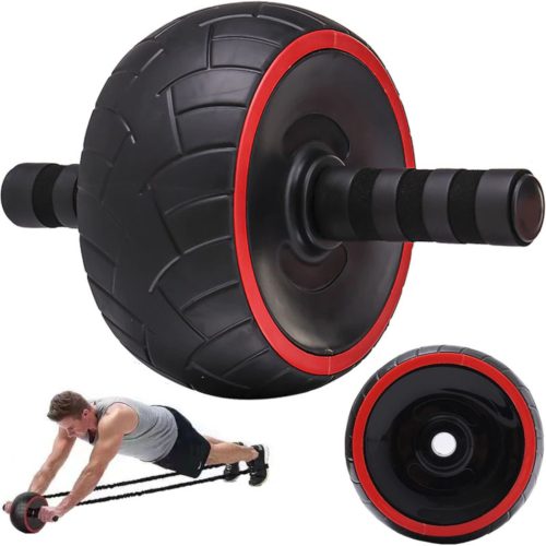 1030034-1-roller-kolko-do-treningu-cwiczen-miesni-brzucha-retoo-hurtownia-dropshipping.jpg Rullīšu ritenis vēdera un muguras muskuļu trenēšanai, diametrs 17 cm