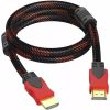 HDMI kabelis FullHD 4K 3D 2,7 m - melns un sarkans