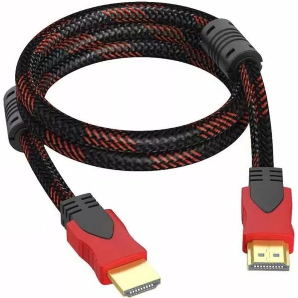 HDMI kabelis FullHD 4K 3D 2,7 m - melns un sarkans